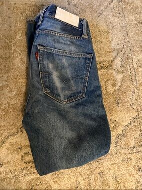 Re/Done Women's Blue Straight-Leg Jeans